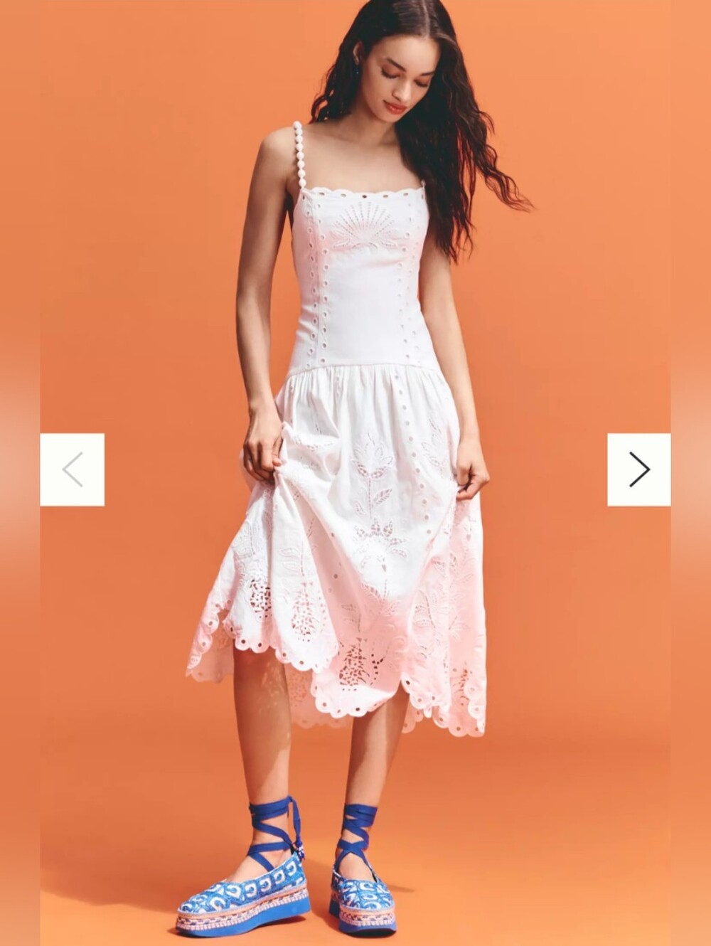 Farm Rio Richilieu Midi White Dress